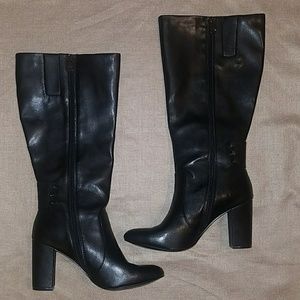 [Anne Klein] Nicolett Wide-Calf Blk Boots - Sz 7.5